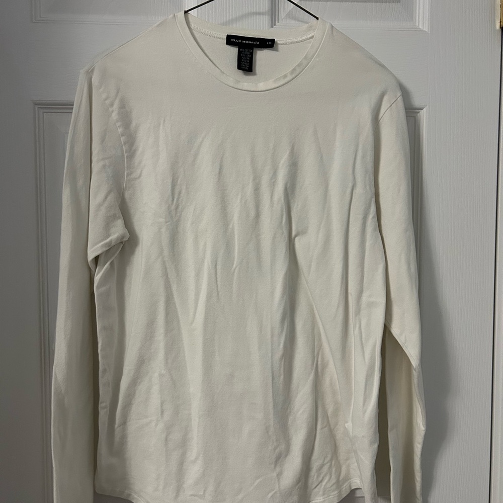 Club Monaco Off-White Long Sleeve Tee